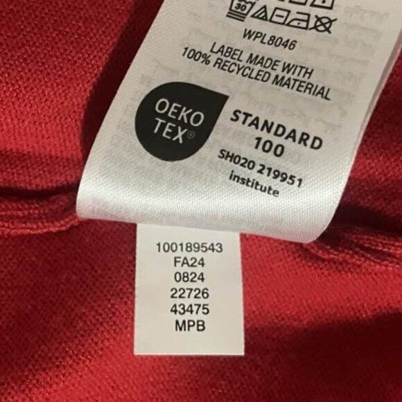 JM Collection Red Embroidered Button-Up Cardigan - Size L - Elegant Detail - Picture 12 of 14